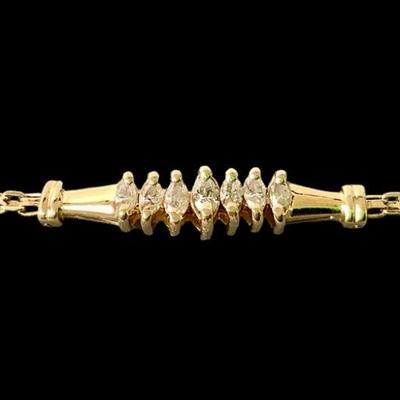 LYZE216 Vintage 14k & Diamond Bracelet	It is stamped CJC & 14k on the bracelet. Comes with the original box and Exclusive Life...