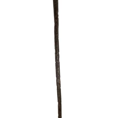 SAAL611 Vintage Carved Walking Stick	This lot includes a Vintage Mexican Relief Carved wood walking stick, carving depict a bull fighter...