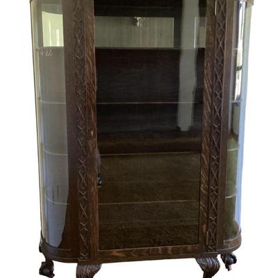 JEHA716 Antique Display Cabinet	Measures approximately 61 inch tall, 43 inch wide, 14 inch deep.
