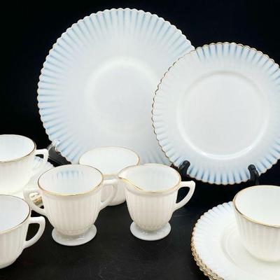 Vintage Macbeth Evans Petalware Opalescent Dish Lot
