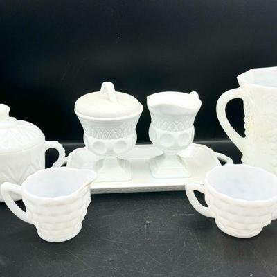 Milk Glass Lot feat. Indiana Glass & Anchor Hocking
