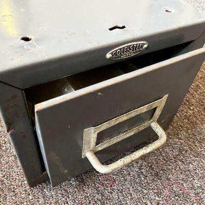 Cole-Steel Card Catalog full of Mystery Stamps in Wax Paper
