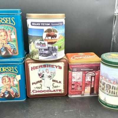 (6) 90’s Vintage Style Tins

