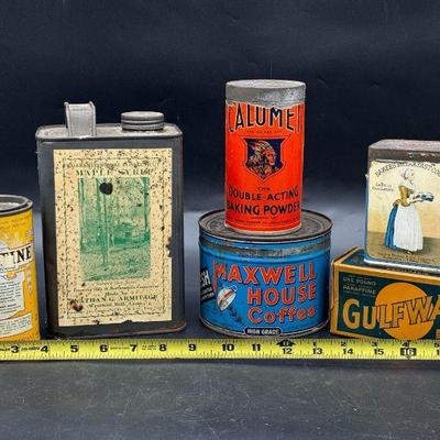 (6) Vintage Kitchen Tins Feat. Ovaltine
