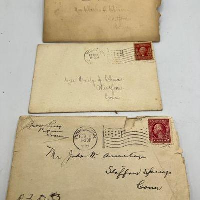 1906 Postmarked Envelopes & Fascinating Letter dated 1923
