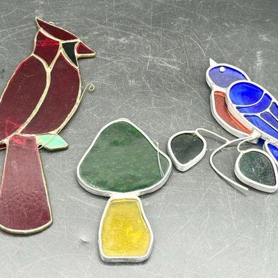 (3) Stained Glass Suncatchers
