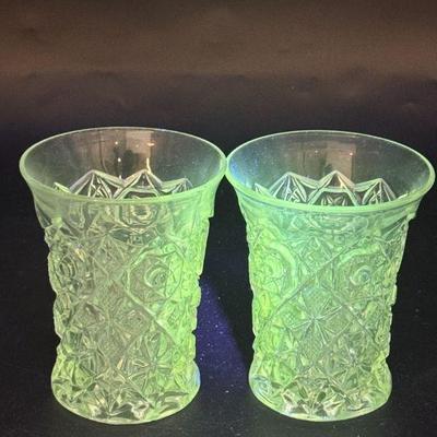 (2) Fostoria Rosby Clear 8oz Flat Tumblers
