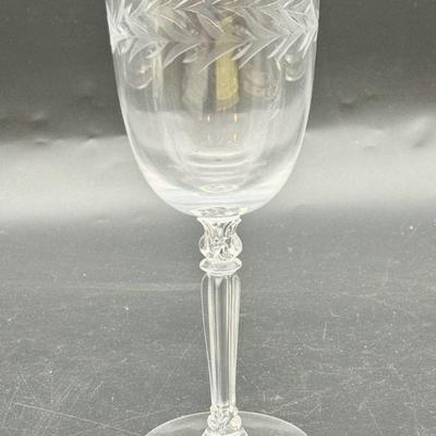 (13) Vintage Fostoria Holly Clear Water Goblets
