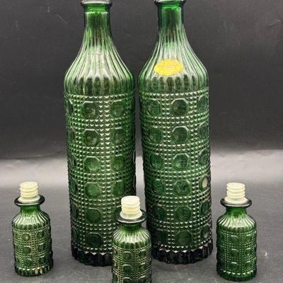 (5) Beautiful Green Bottles
