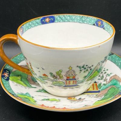 Crown Staffordshire Oversized 7” Teacup & Saucer Soup Bowl

