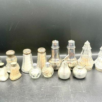 (14) Vintage/Antique Salt And Pepper Shakers Feat. Hand Cut Crystal
