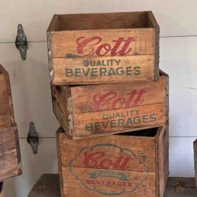 (6) Wooden Beverage Crates
