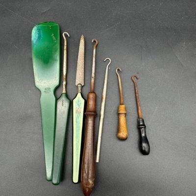 Vintage Lucite & Sewing Hooks
