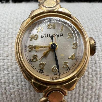 Vintage 1940’s Bulova 10KT Rolled Gold Plate Ladies Watch
