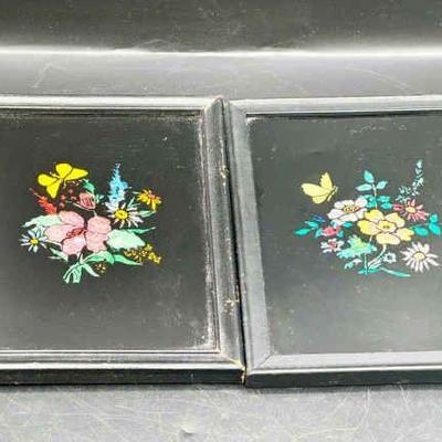 (2) Vintage Reverse Foil Pictures
