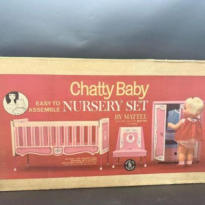 New In Sealed Box Chatty Baby By Mattel Nursery Set
