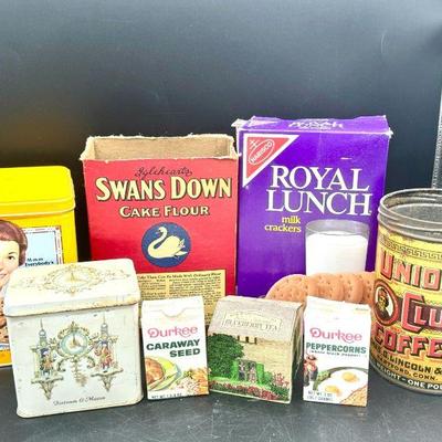(8) Vintage/Antique Containers feat. Union Club, Durkee
