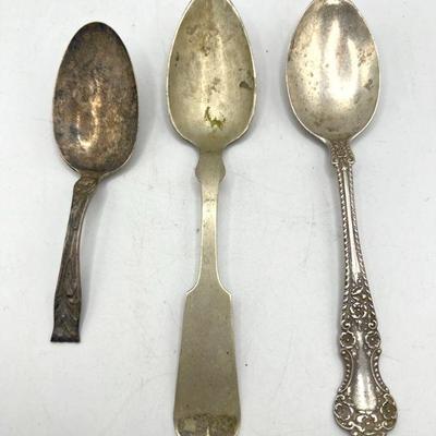 Chapin Coin Silver & Sterling Silver Spoons
