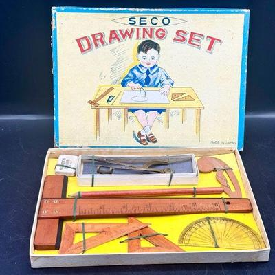 Vintage Seco Drawing Set Made In Japan
