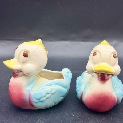 (2) Vintage Shawnee Duck Planters
