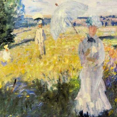 Claude Monet La Promenade Print
