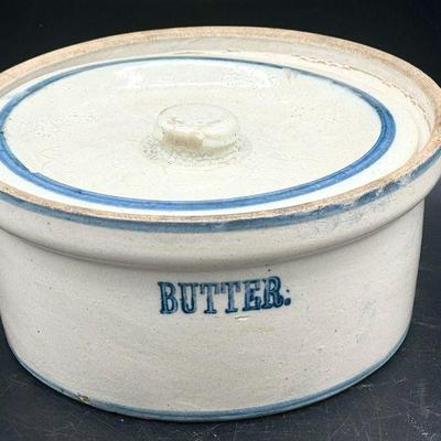 Antique Stoneware Butter Crock
