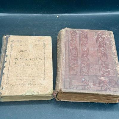 (2) 1800s Educational Books-Teacher’s + Scholar’s Hand Book & Dictionary of Pronunciation Exercises
