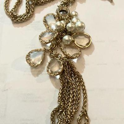 Gold Tone Chain Necklace signed WHBM
