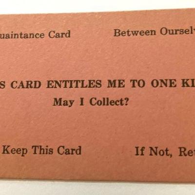 Fun Acquaintance Card "Good for a Kiss"
