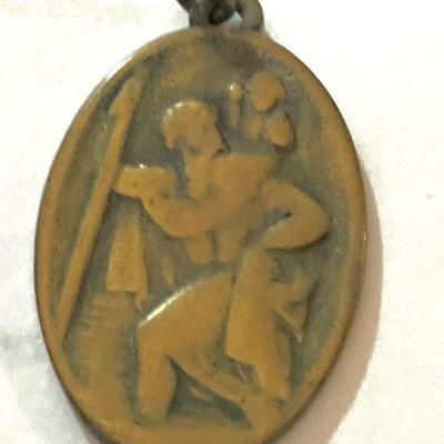 WWI Brass St. Christopher's Medal
