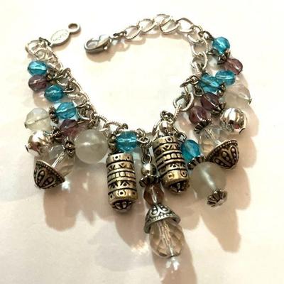 Beautiful Charm Style Bracelet Signed NAPIER
