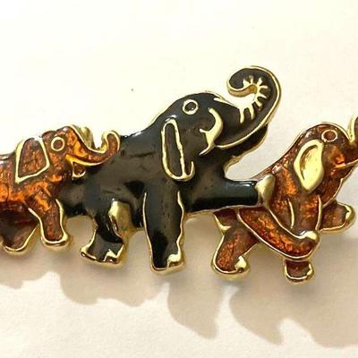 Enamel Elephant Pin
