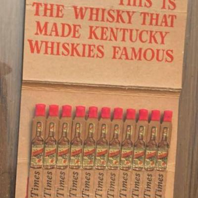 Large Advertising Match Book for EARLY TIMES WHISKEY
