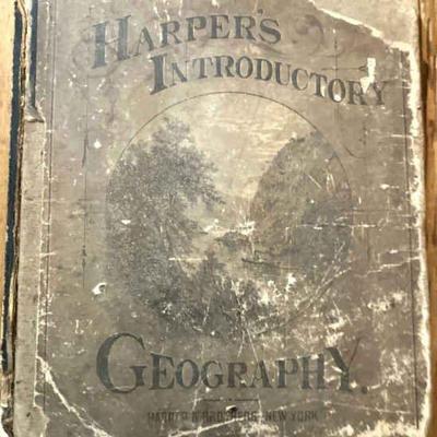 1880 Harper's Geography with Maps & Illustrations Book
