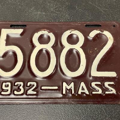 1932 Plate MA
