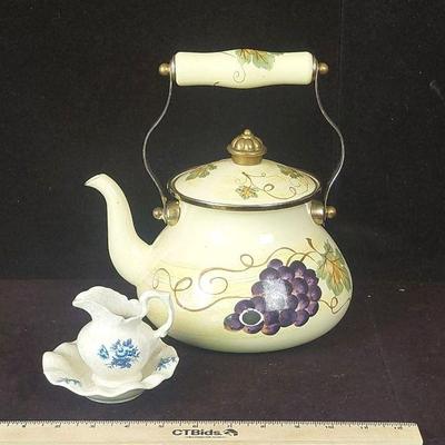 Vintage Kettle and Miniature