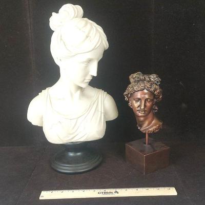 Two bust heads Venus and Alexander
