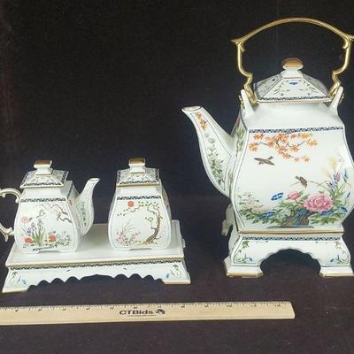 Vintage Franklin Mint Birds of Orient Tea Set