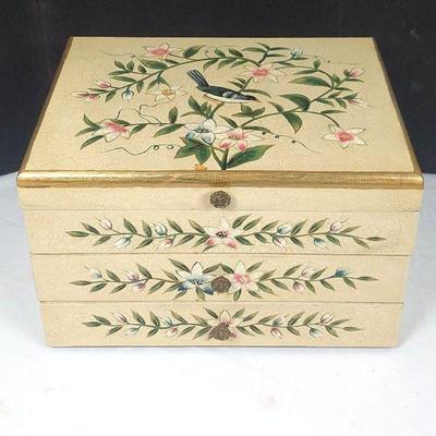 Hand Painted Sewing Kit Box
