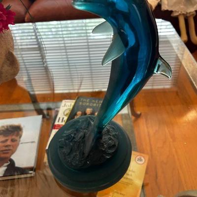 Donju blue acrylic sculpture- signed