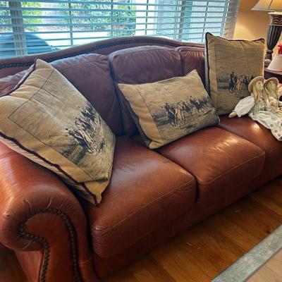 Macy's furniture leather sofa= gorgeous!