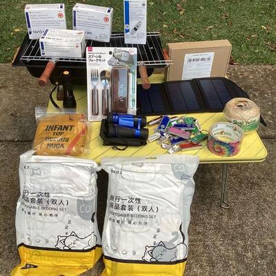 MMB186 Small Folding Table, Hibachi, Binoculars, Flashlights, Ear Thermometer & More!