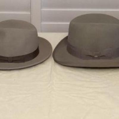 MMB076 Four Dark Grey & Khaki Colored Wool Hats XL