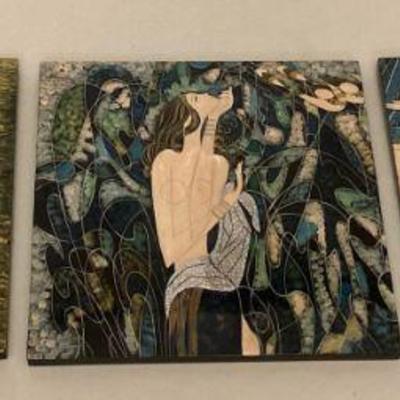 MMB144 Three Lacquered Art Pictures