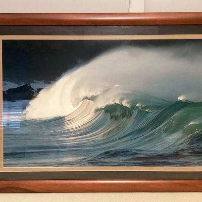 MMB128 Framed Art Photo Of A Wave By Mark Muramoto