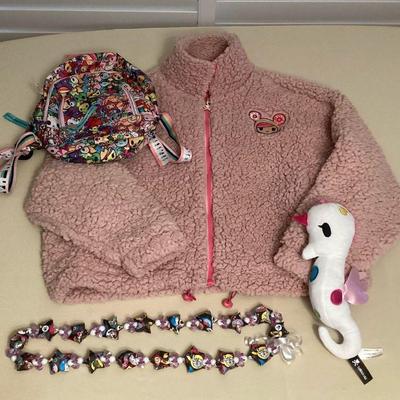 MMB025 Tokidoki Jacket, Plush, Lei & Character Backpack