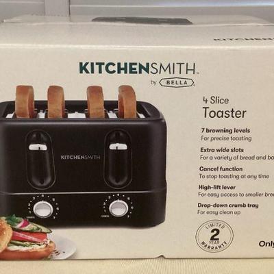 MMB135 Kitchen Smith By Bella 4 Slice Toaster New