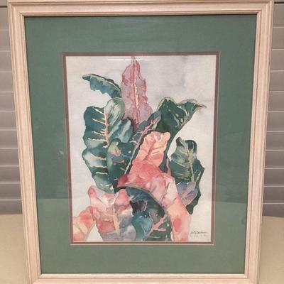 MMB149 Framed Limited Edition Print Of Colorful Croton Leaves