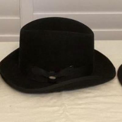 MMB077 Three Black Wool Hats XL