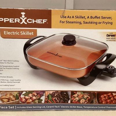 MMB143 As Seen On TV Copper Chef Electric Skillet New